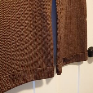 New York & Company Brown Herringbone Pant Size Med